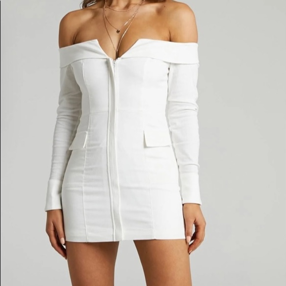 Showpo white mini dress